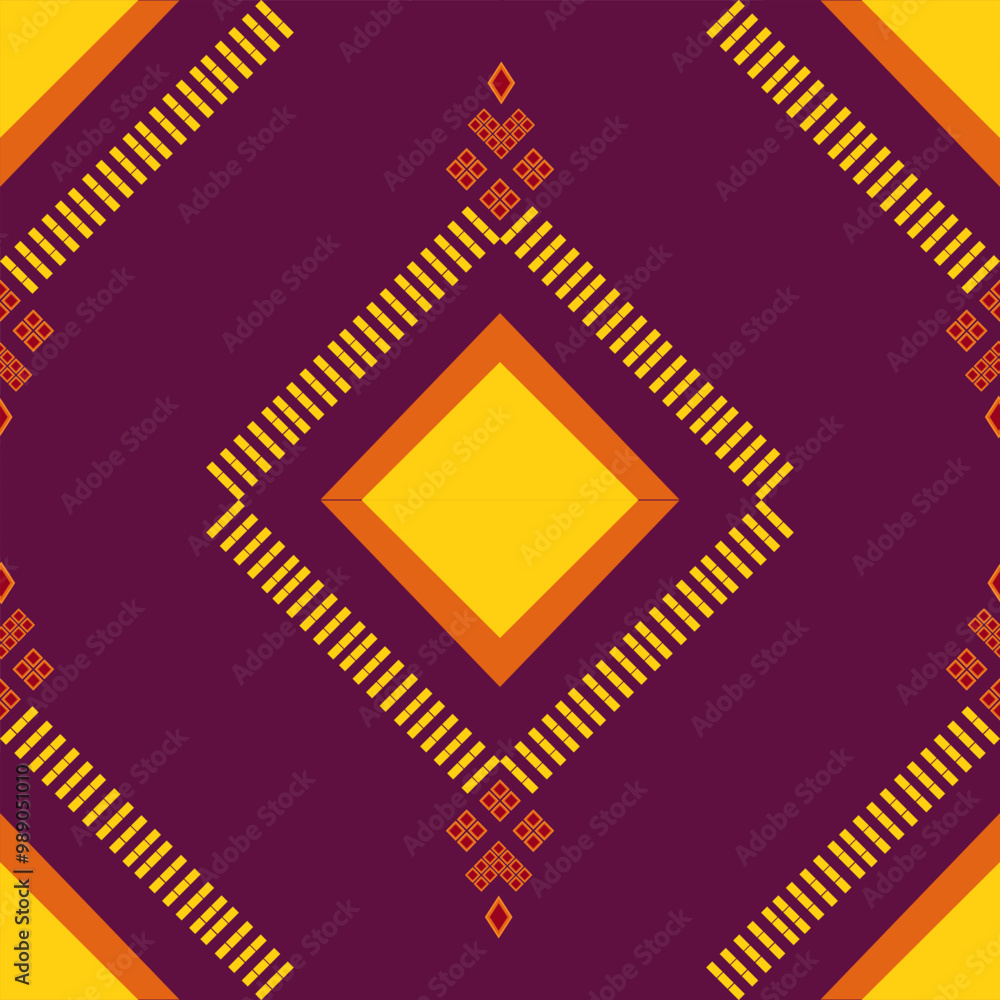 Obraz premium Colorful geometric ethnic pattern. Oriental, western, aztec, tribal traditional. seamless pattern. fabric, tile, background, carpet, wallpaper, clothing, sarong,wrapping, Batik, fabric,Vector pattern