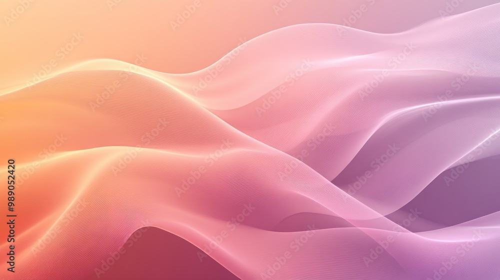 Fototapeta premium colorful waves abstract background in 3d render.AI generated