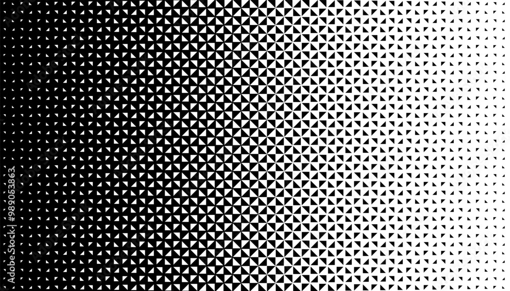 Black and white transition of geometric pattern. Smooth effect of disappear transform. Fade and grain. Vector Format Illustration Black and white transition of geometric pattern. Smooth effect of disappear transform. Fade and grain. Vector Format Illustration