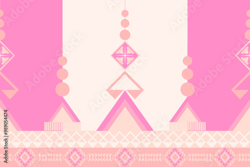 Colorful geometric ethnic pattern. Oriental, western, aztec, tribal traditional. seamless pattern. fabric, tile, background, carpet, wallpaper, clothing, sarong,wrapping, Batik, fabric,Vector pattern