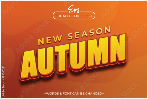 New Season Autumn editable text effect template