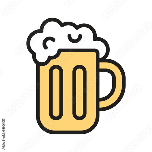 A classic beer mug icon, perfect for bars and beverage themes