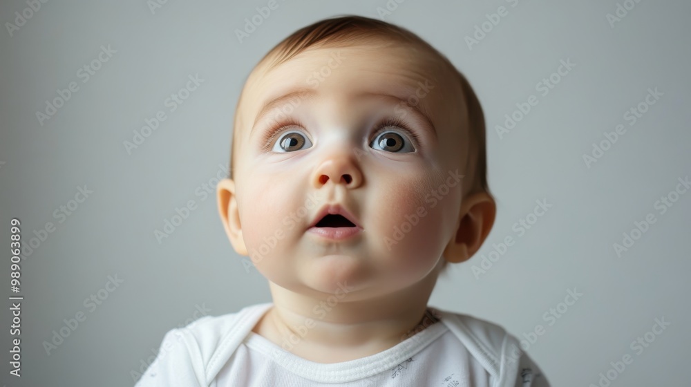 Infant with a Slightly Surprised Expression Infant with a Slightly Surprised Expression