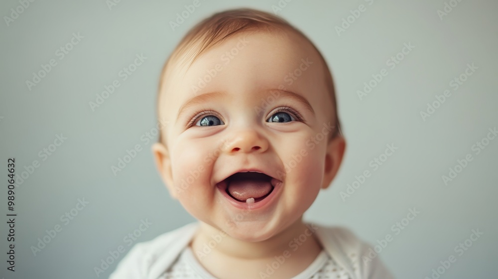 Bright and Joyful Infant with a Charming Smile Bright and Joyful Infant with a Charming Smile