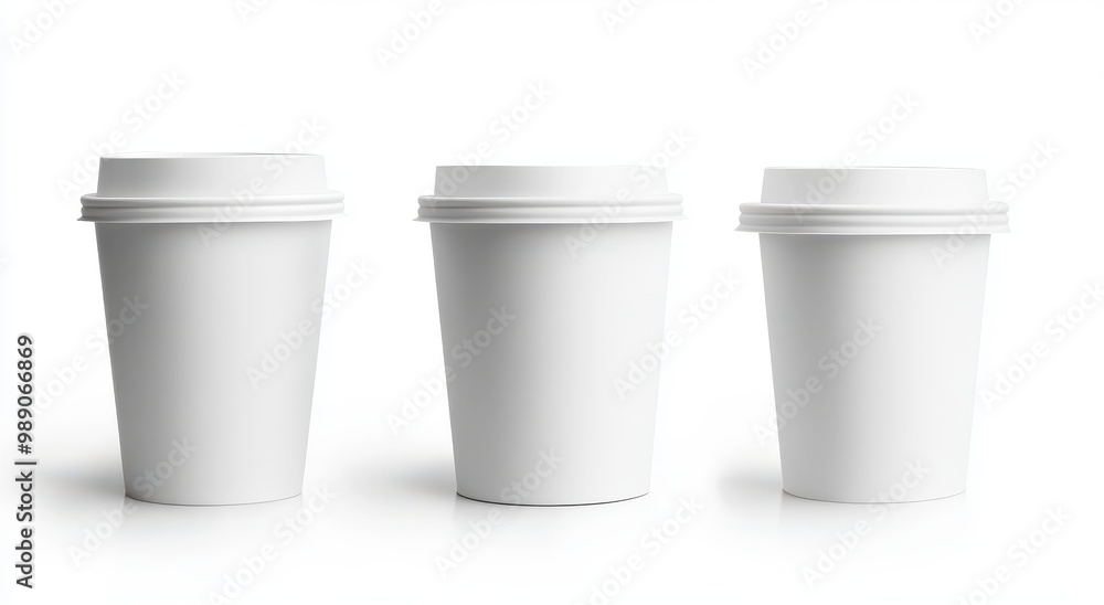 Mockup coffee cup isolated on white Mockup coffee cup isolated on white