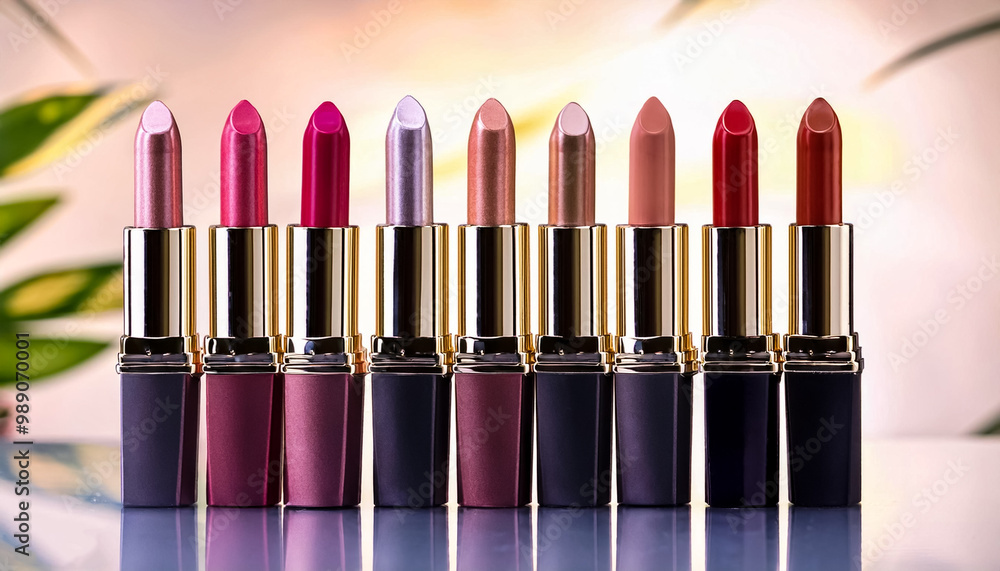 modern shiny tubs of lipstick in different colors modern shiny tubs of lipstick in different colors