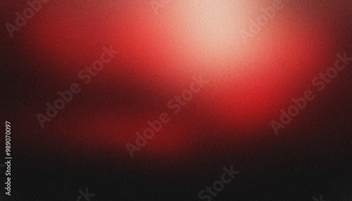 Grainy red gradient background fading to black with a subtle light source emanating from the top