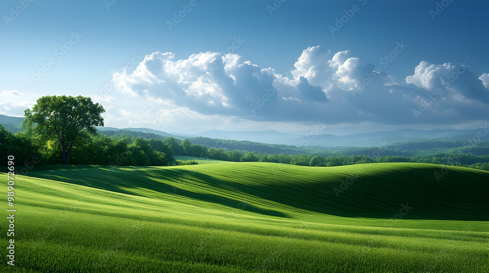 Rolling Hills & Blue Skies: A Picturesque Landscape in Nature Rolling Hills & Blue Skies: A Picturesque Landscape in Nature
