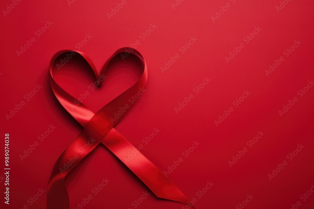 Red ribbon backgrounds heart red. Red ribbon backgrounds heart red.