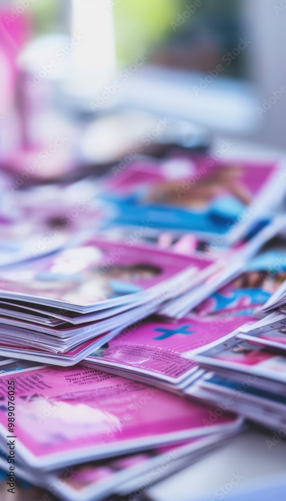 Breast Health Brochures with Pink Accents for Awareness Campaigns and Prevention Education Breast Health Brochures with Pink Accents for Awareness Campaigns and Prevention Education