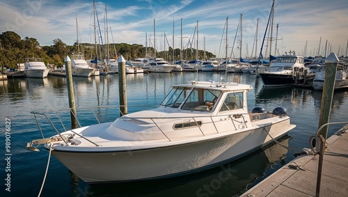 Boat to the marina.