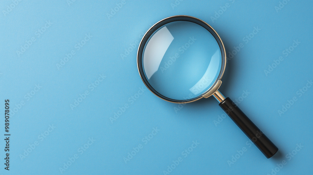 custom made wallpaper toronto digitalClarity in Focus: A Magnifying Glass on a Blue Canvas