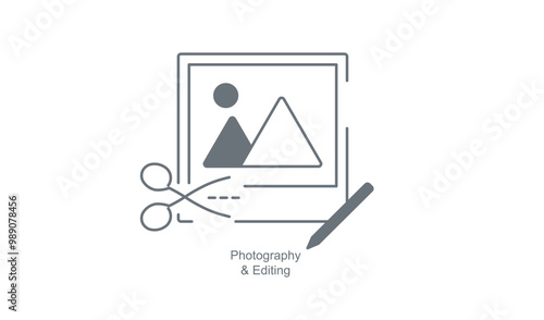 Photography and Editing Icon for Mobile Apps Specializing in Image Enhancements
