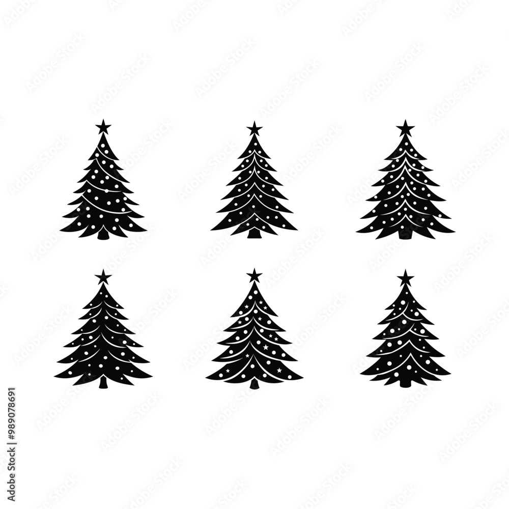 Obraz premium Stylish generative AI Christmas tree design perfect for festive graphics and prints