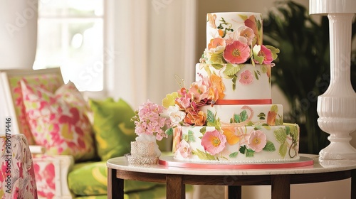 Floral Wedding Cake photo