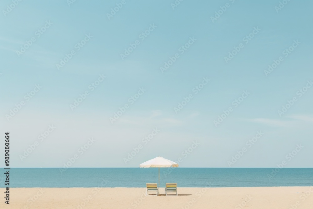 Fototapeta premium Summer beach outdoors horizon nature.
