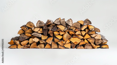 A stack of firewood. It's a very detailed image of a stack of firewood.