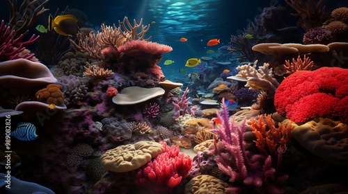 Wallpaper Mural coral reef in the sea,generative ai illustration,realistic under water,generative ai illustration Torontodigital.ca