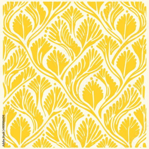 Seamless pattern with decorative elements. Hand-drawn background.