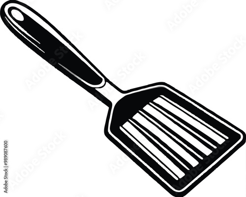 Kitchen utensils spatula vector line art style