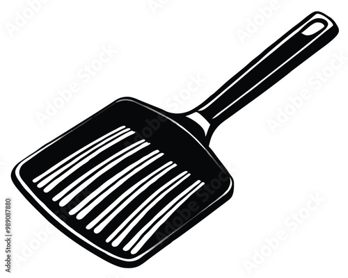 Kitchen utensils spatula vector line art style