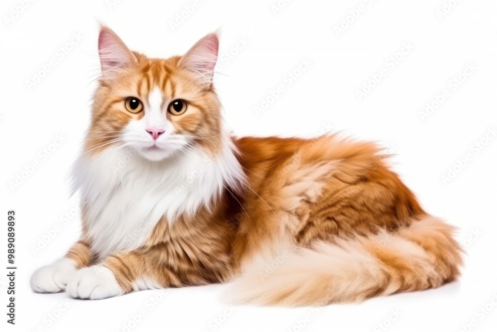Obraz premium Cat maine-coon mammal animal kitten.