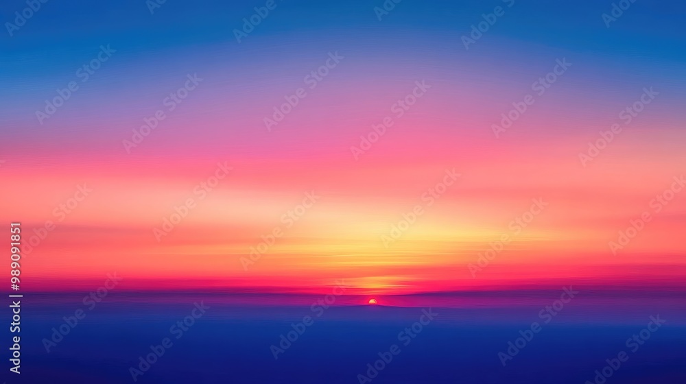 Blurred vibrant horizon with soft sunset hues merging into the evening sky, creating a seamless gradient of warm and cool tones Blurred vibrant horizon with soft sunset hues merging into the evening sky, creating a seamless gradient of warm and cool tones