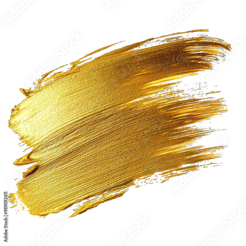 Glitter Gold brush paint stroke photo