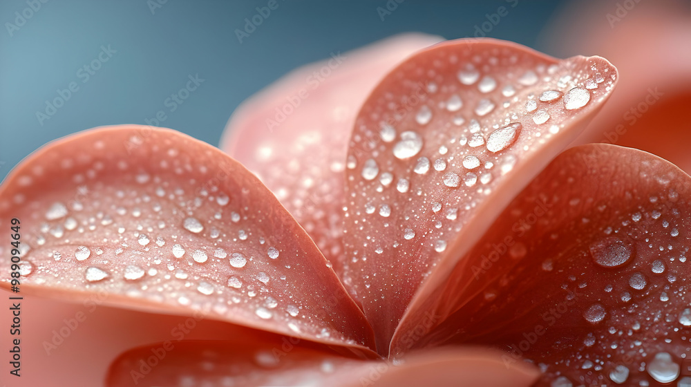 Water Droplets on a Delicate Petal, Closeup Macro Photography Water Droplets on a Delicate Petal, Closeup Macro Photography