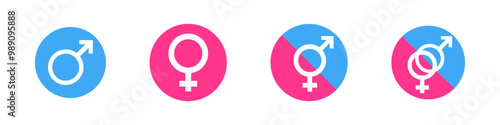 Male and female icon. Gender symbol