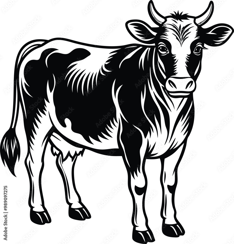 silhouette of a cow silhouette of a cow