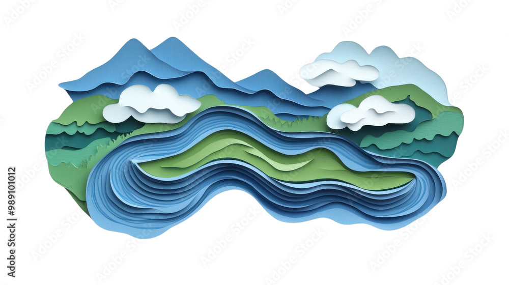 Colorful layered landscape design Colorful layered landscape design