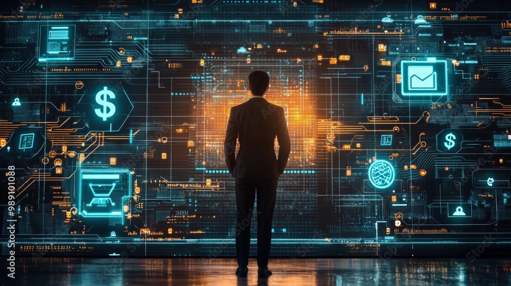 Fototapeta premium Illuminated Investment Infrastructure