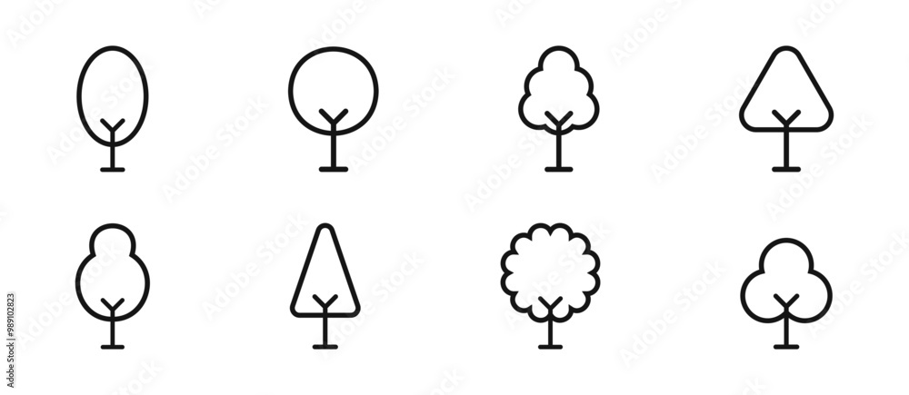 Trees outline icon. Nature and forest representation Trees outline icon. Nature and forest representation