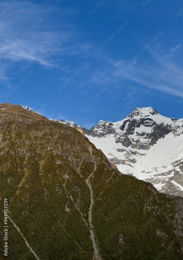 Obraz premium Mountains of Mt Cook National Park, South Island, New Zealand