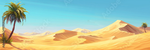 Desert Sand Dunes Game Show Backdrop for Exotic Theme