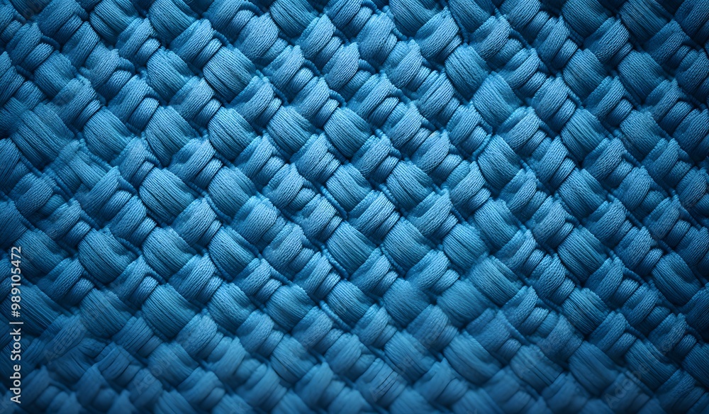 Blue Woven Fabric Texture Background Blue Woven Fabric Texture Background