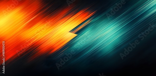 Abstract Gradient Background With Teal And Orange