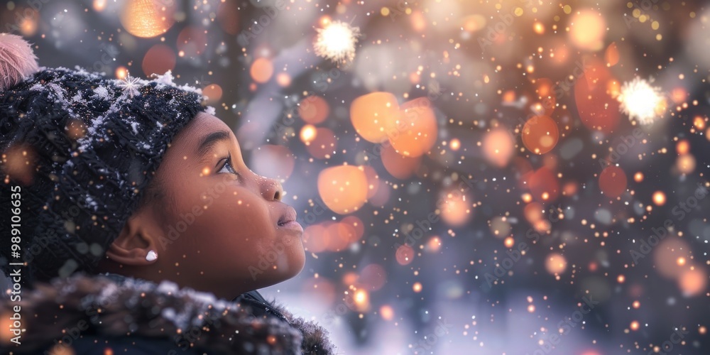 Snow background clothing lights. Snow background clothing lights.