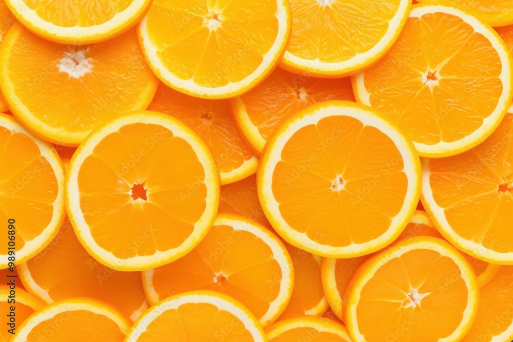 A close up of orange slices. Concept of freshness and vitality, as the bright orange color of the fruit is highlighted. Generative AI A close up of orange slices. Concept of freshness and vitality, as the bright orange color of the fruit is highlighted. Generative AI