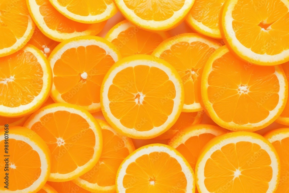 A close up of orange slices. Concept of freshness and vitality, as the bright orange color of the fruit is highlighted. Generative AI A close up of orange slices. Concept of freshness and vitality, as the bright orange color of the fruit is highlighted. Generative AI