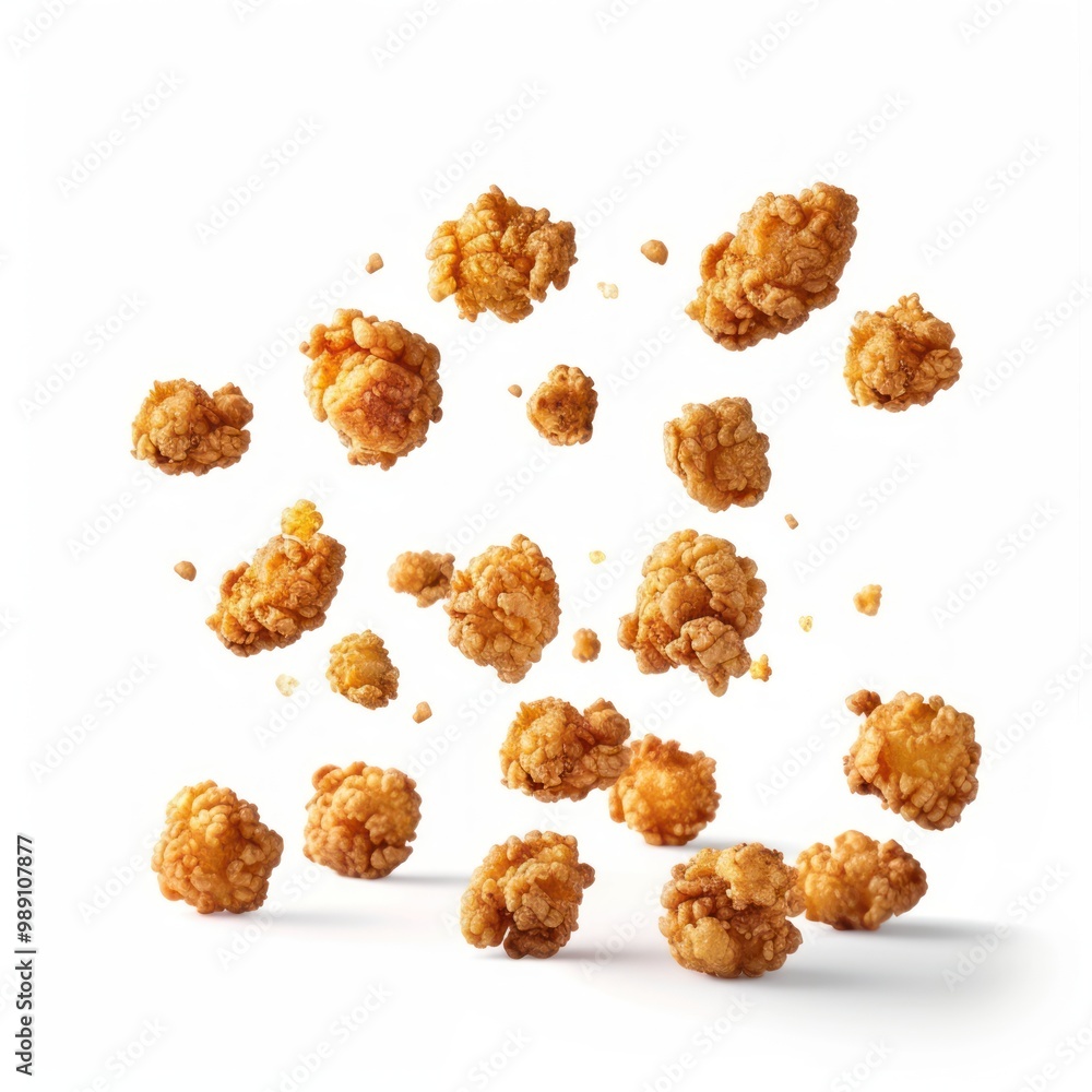 Crispy golden fried chicken pieces Crispy golden fried chicken pieces