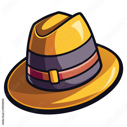 Trilby hat vector
