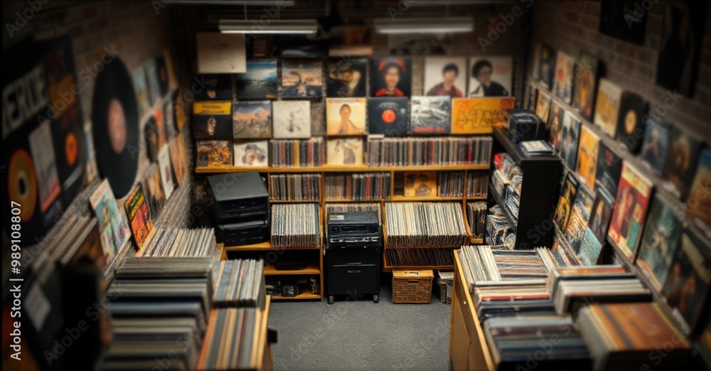 Miniature Vinyl Store Isometric Design Miniature Vinyl Store Isometric Design