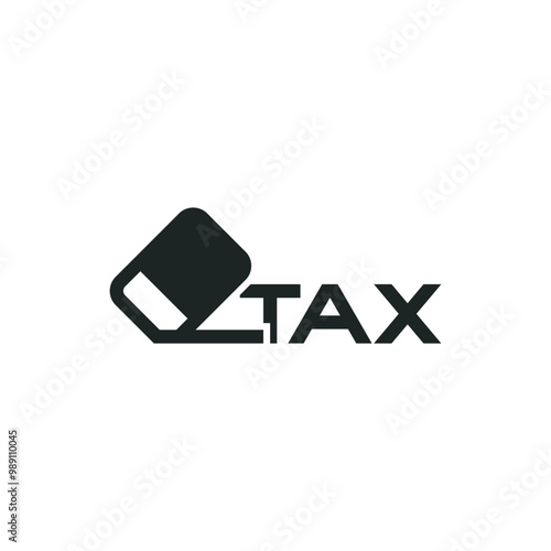 Tax write off icon isolated on white background