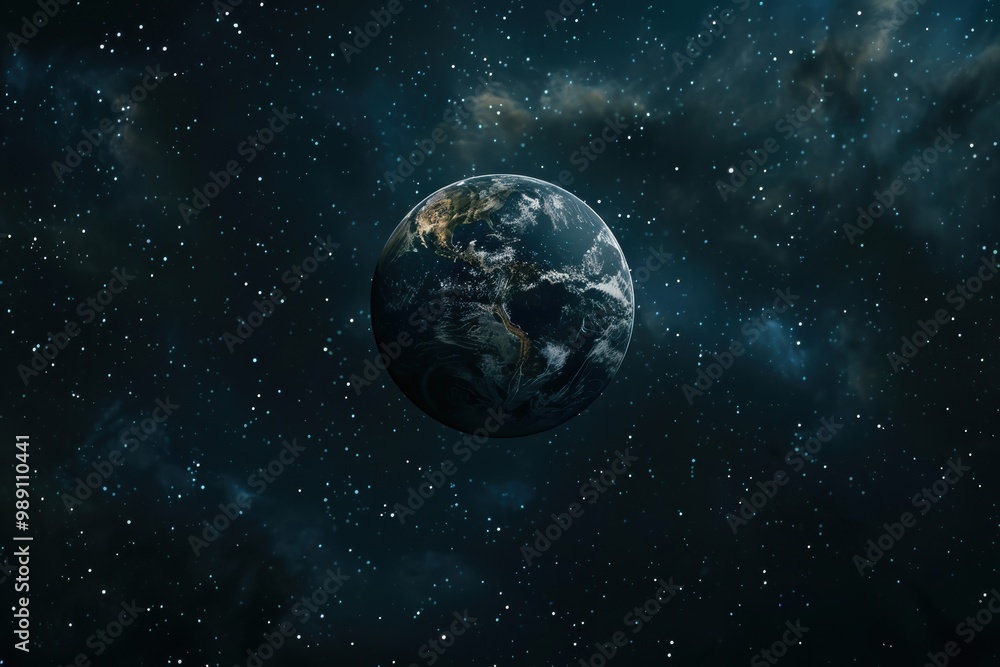 Obraz premium Earth’s environmental crises: air pollution, species extinction, and deforestation.