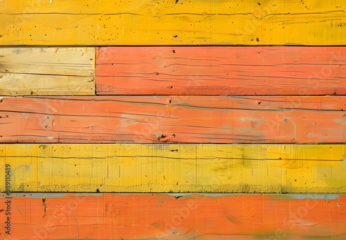 Striped Yellow Orange Wooden Wall Texture