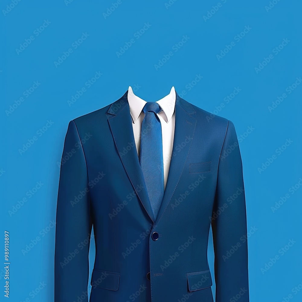 Professional Men's Suit ID Photo Template: Elevate Your Image with a Stylish Blue Background Professional Men's Suit ID Photo Template: Elevate Your Image with a Stylish Blue Background