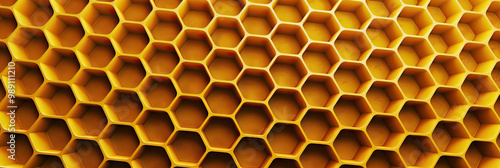 Golden Honeycomb Pattern for a Mesmerizing Backdrop Effect