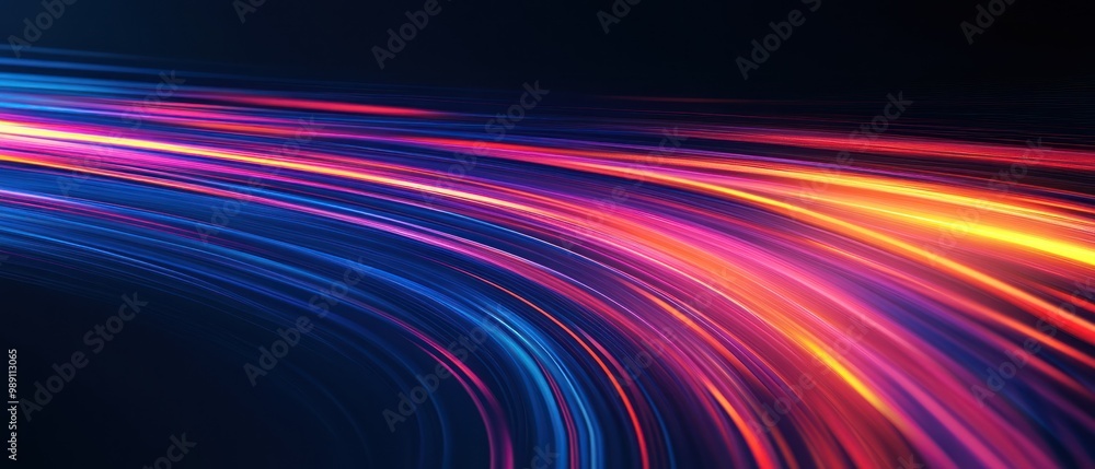 A vibrant abstract background with flowing light trails in blue, pink, and orange hues. A vibrant abstract background with flowing light trails in blue, pink, and orange hues.